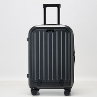Valise PC d'affaires de luxe 20 pouces avec poche avant, porte-gobelet, chariot en alliage d'aluminium, roulettes multidirectionnelles 4 roues, serrure TSA, légère et résistante à l'eau