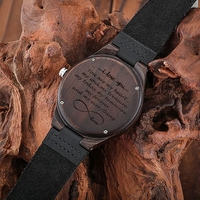 Montres en bois gravées « Je t'aime » personnalisées, montre à quartz pour mon âme sœur, meilleur ami, horloge, heures, cadeaux d'anniversaire pour hommes et femmes