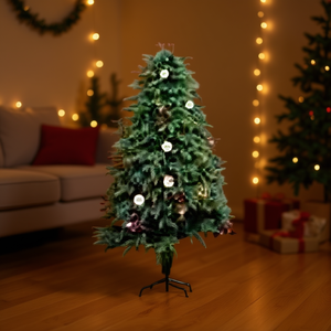Homeera Artificial Christmas Tree 180cm 230T Pine Bendable Branch Indoor Standing Decorative Ornament Tree - Product Image 2