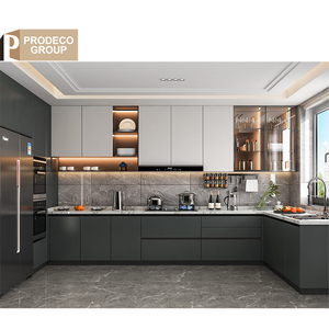 Prodeco Đồ Nội Thất Ý Nhỏ Không Gỉ Phẳng Gói Nhà Bếp Với Tủ Tường Gắn Kết Đơn Giản Hiện Đại Đảo Bảng Cho Hộ Gia Đình - Product Image 6