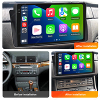 MEKEDE Android 12 Car-play+Auto Autoradio Lecteur Multimédia pour BMW E46 Coupé (M3 Rover) 316i 318i Navigation GPS BT Pas de 2Din DVD