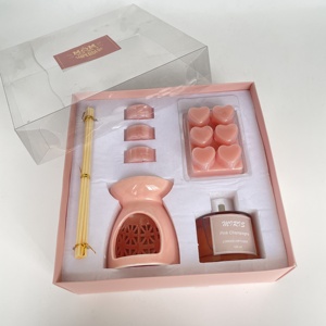 Diffuseur d'arômes en céramique de luxe 2025 pour la maison, avec <span class=keywords><strong>bougie</strong></span> chauffe-cire de luxe bleue et <span class=keywords><strong>rose</strong></span> pour chauffe-<span class=keywords><strong>bougie</strong></span> chauffe-cire - Product Image 4