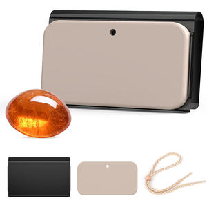 Diffuseur de parfum 2-en-1 en pierre pour voiture avec clip de pare-soleil et diffuseur suspendu, éliminateur d'odeurs longue durée pour voiture ou maison, <span class=keywords><strong>ambre</strong></span> lisse - Product Image 2