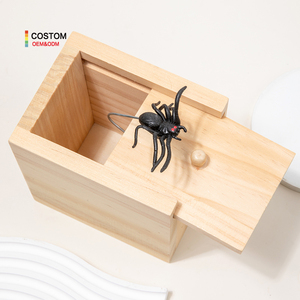 Caja de Broma de Araña de Madera Educativa Montessori, Divertida y Graciosa, Regalo Sorpresa de Navidad para Niños y Niñas - Product Image 1