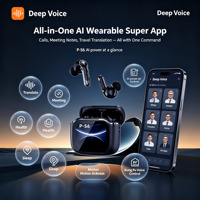 Auriculares Inalámbricos con Pantalla Táctil LED Inteligente, Auriculares Bluetooth con Traductor IA para Juegos