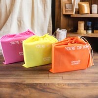 Sacs de rangement réutilisables en tissu sergé naturel à chevrons avec cordon de serrage pour chaussures, sacs à main, emballages, cadeaux, vêtements, pochettes anti-poussière en coton sergé