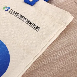कस्टम मुद्रित कैनवास टोट शॉपिंग बैग 100% कार्बनिक कपास लिनन प्राकृतिक रंग सादा डिजाइन