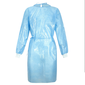 Robe en polypropylène 50 g/m² avec film microporeux imperméable robe de chimio jetable imperméable robes d'isolement jetables - Product Image 2