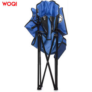 เก้าอี้พับแคมป์ปิ้ง Woqi โครงอะลูมิเนียม ผ้า Oxford สีฟ้าพีค็อก พร้อมกระเป๋าเก็บความเย็น สำหรับใช้งานกลางแจ้ง - Product Image 2