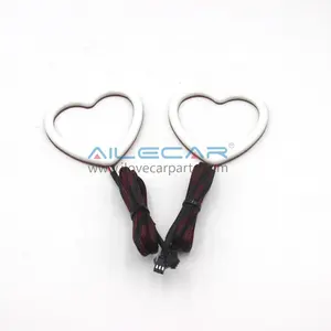 2PC Milky Light Heart Shaped RGBW Chasing LED Halo Ring SK6812 Chip RGBW LED Angel Lights For Cars With Turn Indicator Light