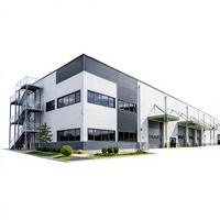 Edificio de Estructura de Acero Prefabricado de Alta Calidad, Hangar Industrial Moderno con Color Personalizado