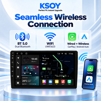 KSOY-TS18 Android 14 4+64G QLED WiFi 4G BT 5.0 Wireless Carplay RCA Output Kamera 360 Octa Core FM RDS Radio Android Autoradio
