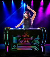 Table Pupitre de Cabine DJ 2024 avec Écran LED 3D et Lumière pour Discothèque et Pub