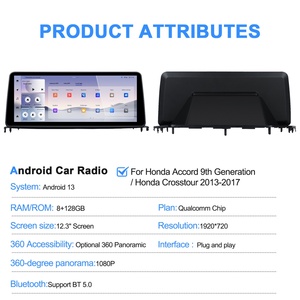 Navihua New 12.3" for Honda Accord 9th Gen 2013-2018 Android 13 Screen GPS Navigation Car Multimedia Video Player Radio Carplay - Product Image 2