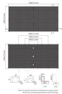 Panneaux solaires monocristallins bifaciaux Topcon de type N 3.0 commerciaux à double verre 710W 715W 720W 725W 730W 735W - Product Image 3