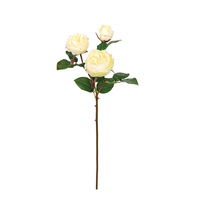 Tige de fleur artificielle en soie pivoine, 1 pièce, tige unique pour décoration de mariage