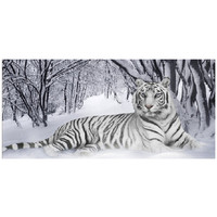 Peinture de diamant 5D à mosaïque de tigre des neiges, décoration d'intérieur, pour bricolage, vente en gros, 2020