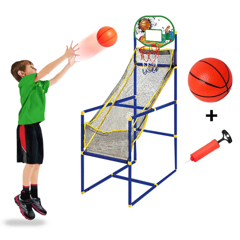 子供の遊びのためのインタラクティブな屋内屋外プラスチックバスケットボールスタンドおもちゃ家族に優しいボールポンプゲーム
