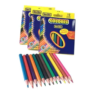 Lápis coloridos oem de 3.5 polegadas com 12 cores