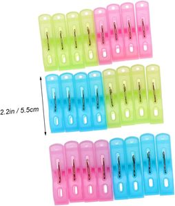 24-Piece Durable PP Material Eco-Friendly Colorful Clothes Pegs for Clothing <b>Shoes</b> Food & Bag <b>Storage</b>-Multipurpose Household Use - Product Image 2