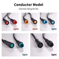 Cable de Extensión de Cobre Puro Impermeable M8 de 1 Metro/3.3 Pies, 2, 3, 4, 5 Pines, IP65 para Acelerador, Freno, Pantalla e Impresora de Bicicletas Eléctricas