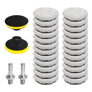 Polishing Pad Set 80mm Soft Wool Buffing <b>Bonnets</b> For Angle Grinder Car Polishing M10 Adapter Included - Product Image 4