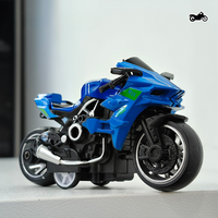 Modèle de moto en alliage moulé sous pression, jouet miniature à tirer en arrière pour enfants, cadeau d'anniversaire et figurine de collection, vente chaude
