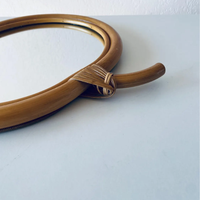 En gros Pas Cher Rotin Osier Mur Monté Miroir Artisanat Décor À La Maison pour Salon Chambre Hôtel