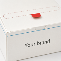 Boîte à languette personnalisée en carton ondulé avec fermeture à bande déchirable et taille flexible pour l'expédition des petites entreprises
