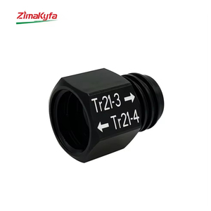 Adaptateur de convertisseur de gaz CO2 en alliage d'aluminium noir pour outils pneumatiques, filetages femelle Tr21-4 et mâle Tr21-3, personnalisable OEM - Product Image 4