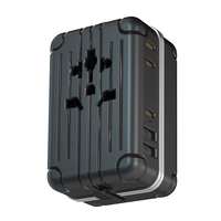 Adaptateur de voyage en forme de valise, PD 35W, USB 2 et Type C, prise et prise de courant AC, chargeur de voyage mobile