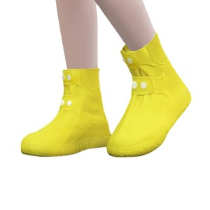Couvre-chaussures anti-<span class=keywords><strong>pluie</strong></span> Mid- Barrel Cross-Border Waterproof Men's Women's Foot Cover Bottes de <span class=keywords><strong>pluie</strong></span> épaissies et résistantes à l'usure Factory - Product Image 1