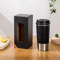 Nouvelle Tasse à Café Isotherme de Luxe 450 ml en Acier Inoxydable 18/8 à Double Paroi avec Logo Personnalisé et Deux Couvercles Disponibles – Collection 2026 Emerit Factory