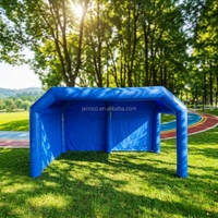 Tente de réception gonflable Noco, forme dôme bleue, résistante aux UV, pour team building, événements, location, usine