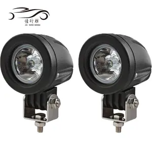 Lampu depan led sepeda motor 10w c-ree lampu sorot led super terang 6000k untuk Jeep Wrangler Harley 2 inci bohlam kerja led