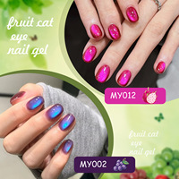 Vernis à ongles Guava œil de chat vegan écologique style français, colle de traitement effet perle de verre, gel UV non toxique pour usage professionnel et DIY