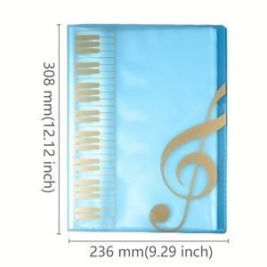 Musique Piano Feuille Note A4 Dossier Dossier Document Livret Pour Étudiant Musique Personnel Musicien Chanson Écrivain Artiste - Product Image 2