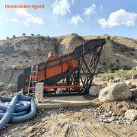 Plateforme de Lavage d'Or Modulaire Portable 100 Tonnes/Heure, Équipement de Récupération d'Or Anti-Erosion pour le Traitement des Déposits Alluvionnaires