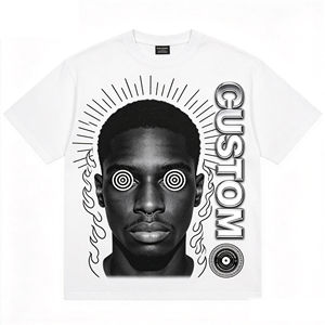 Custom Printed Logo Short Sleeved Oversized 260Gsm T-Shirt Unisex Streetwear Casual <b>Animal</b> <b>Patterned</b> Custom Embroidery Shirt - Product Image 2