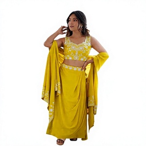 <b>Women's</b> White Floral Printed Anarkali <b>Suit</b> With Dupatta Floor Length Traditional <b>Wedding</b> Wear India Pakistan Style <b>Dress</b> - Product Image 1
