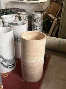 Lavabos et vasques sur pied en marbre noir Marquina poli, lavabo <span class=keywords><strong>de</strong></span> salle <span class=keywords><strong>de</strong></span> bain moderne autoportant - Product Image 5