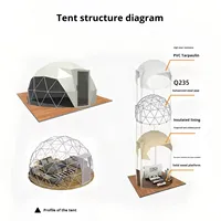 Vente directe fabricant : Tente de camping dôme moderne monocouche durable quatre saisons camouflage pour hôtel, complexe hôtelier et loisirs en extérieur