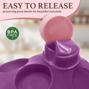 Moule à chocolat en silicone de qualité alimentaire, non toxique, écologique, réutilisable, résistant à la chaleur, antiadhésif, personnalisé, en forme de pièce de monnaie - Product Image 3