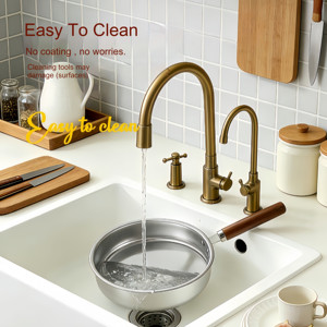 Ensemble de casseroles et poêles <span class=keywords><strong>en</strong></span> acier inoxydable 304, fond plat, rondes et carrées, compatibles gaz et induction, pour la cuisine à domicile et les restaurants - Product Image 5