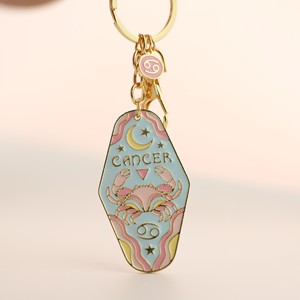 Lindo rombo esmalte <span class=keywords><strong>horóscopo</strong></span> constelación signo del zodiaco astrología llavero astrología decoración signo del zodiaco encantos joyería colgante - Product Image 3
