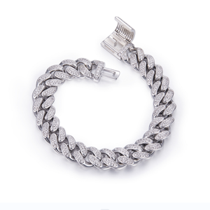Bracelet Tennis Femme en Argent Sterling Moissanite Style Cubain Tendance Plaqué Rhodium – Élégant et Classique – Nouvelle Collection - Product Image 1