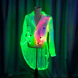 Amazon xuyên biên giới của nam giới phù hợp với áo khoác đuôi bên câu lạc bộ đêm hiệu suất phát sáng thiết kế thời trang Áo Khoác Nam. - Product Image 2