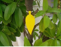 Étiquette RFID/NFC UHF miniature YIAN Yellow Leaf avec matériau PP imperméable/résistant aux intempéries, stockage de données sur 10 ans pour la gestion des plantes et des arbres