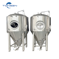 Fermenteurs à bière 20bbl/2500L, équipement de fermentation, fermenteur conique à double enveloppe pour brasserie, micro-brassage de bière