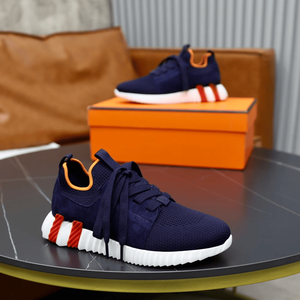 <b>Sneakers</b> Premium Flexible Foot Fit Men's Minimal Luxury Casual <b>Sneakers</b> Suede <b>Leather</b> Construction All-Day Soft Cushioning - Product Image 2